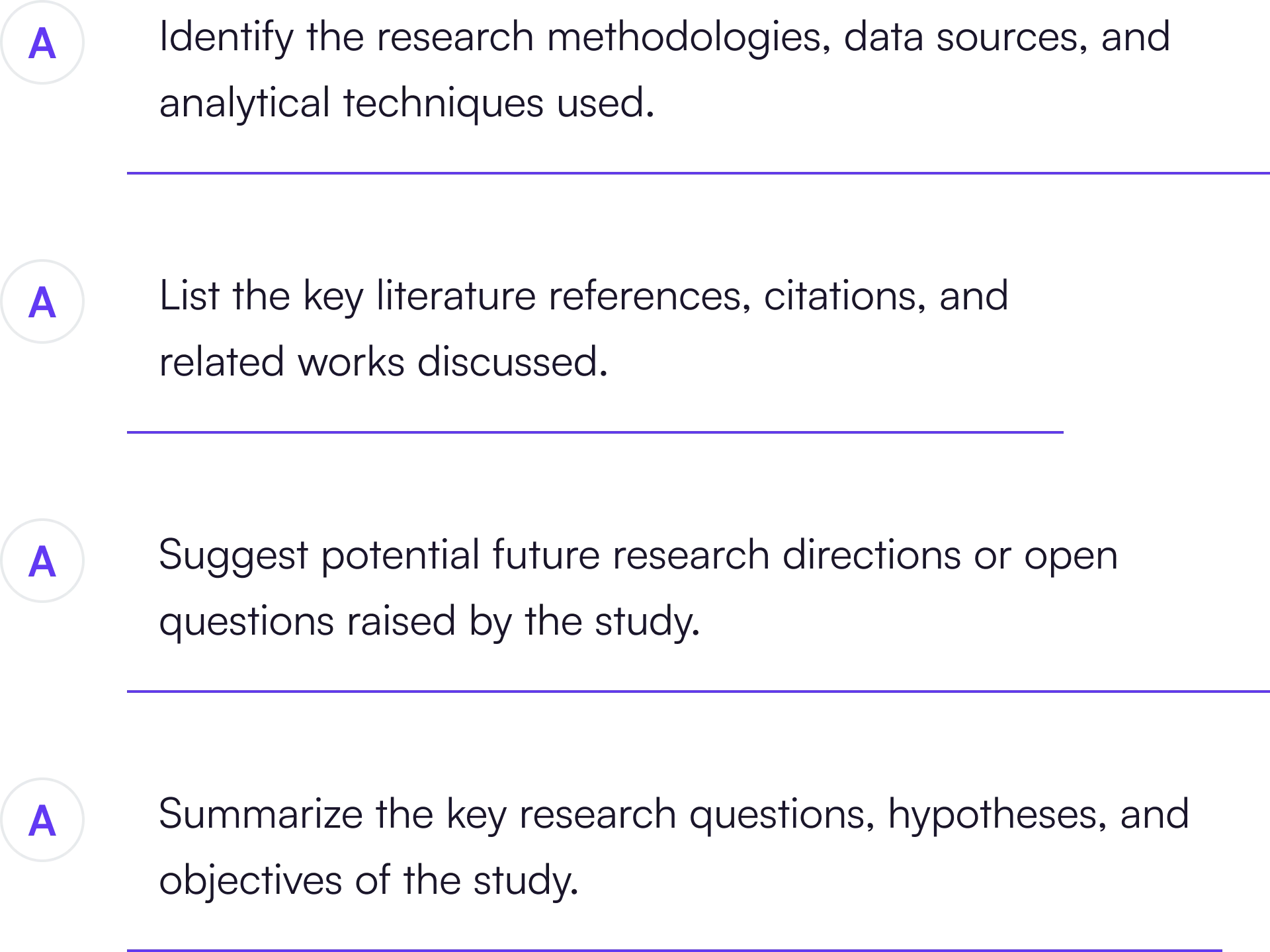 Additional questions for the use case - Academic Research