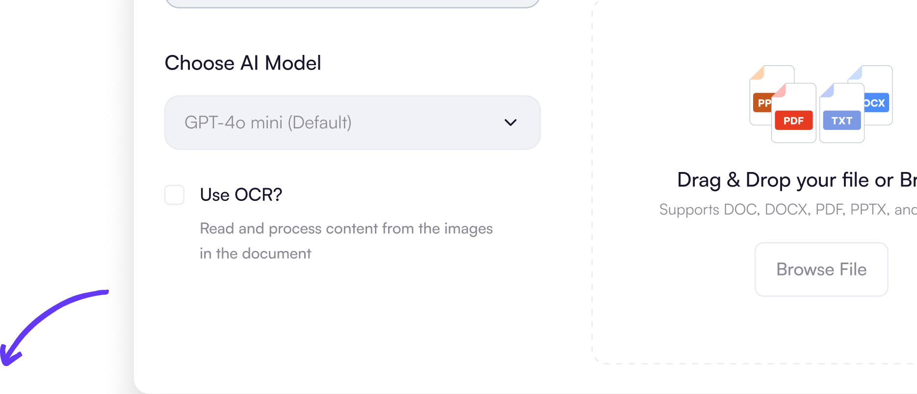 Process content from images using OCR