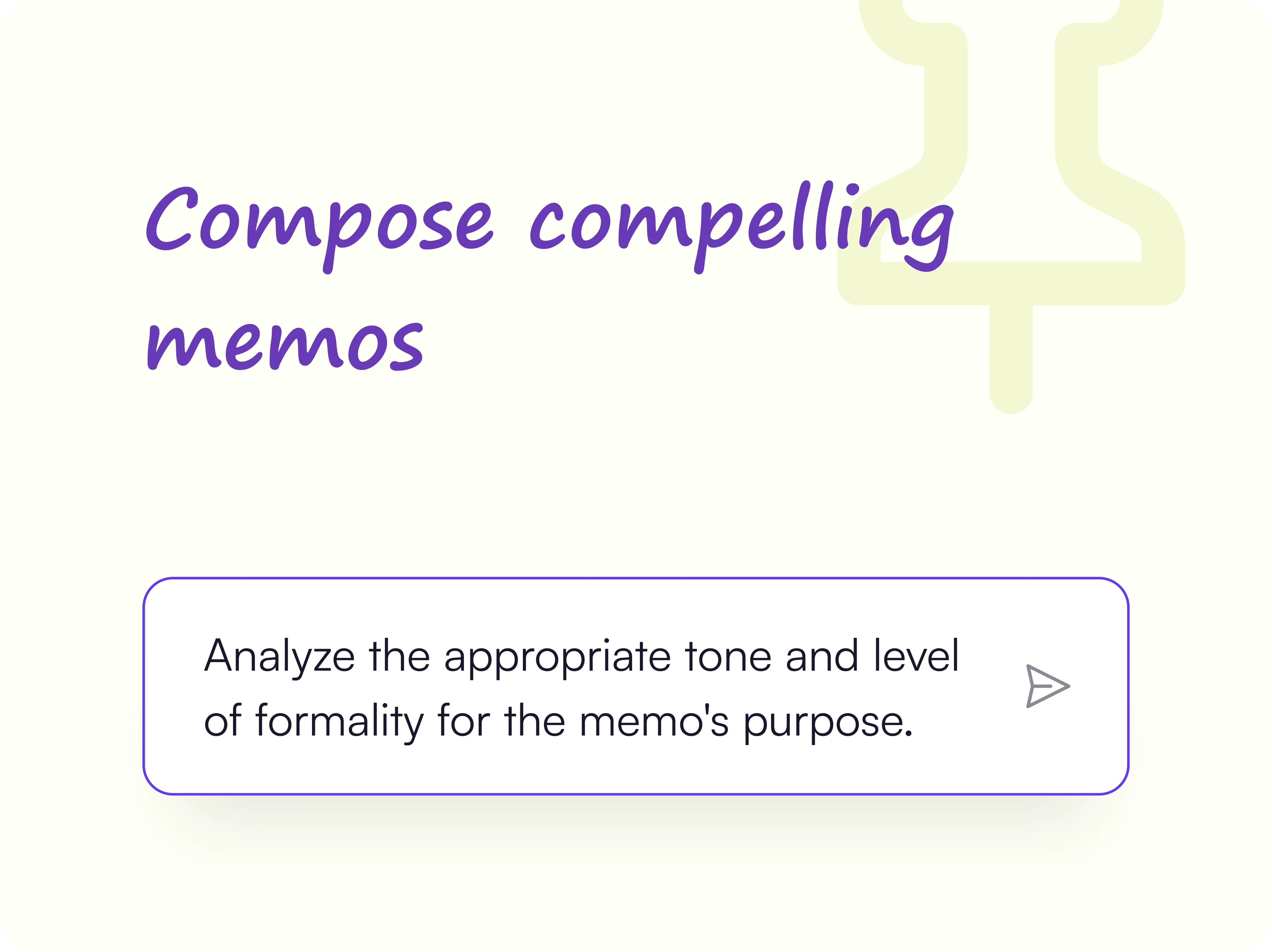 Use case - Prompt to compose compelling memos using DocXter as your AI memo assistant
